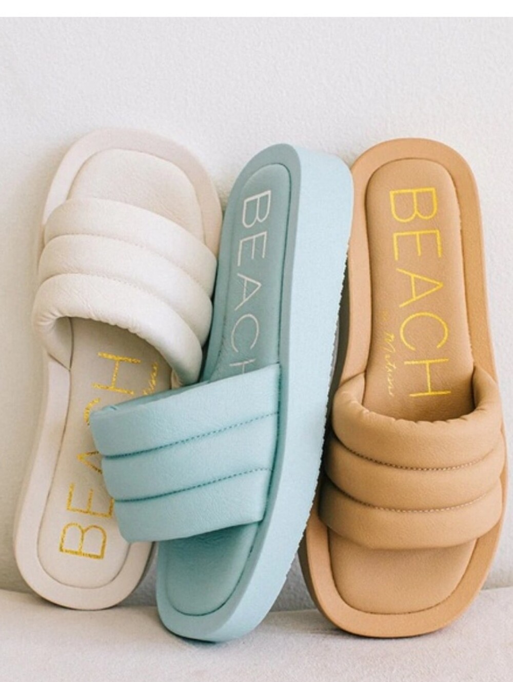 BEACH By MATISSE Padded Slide Sandals in BLUE SIZE 10 NWT